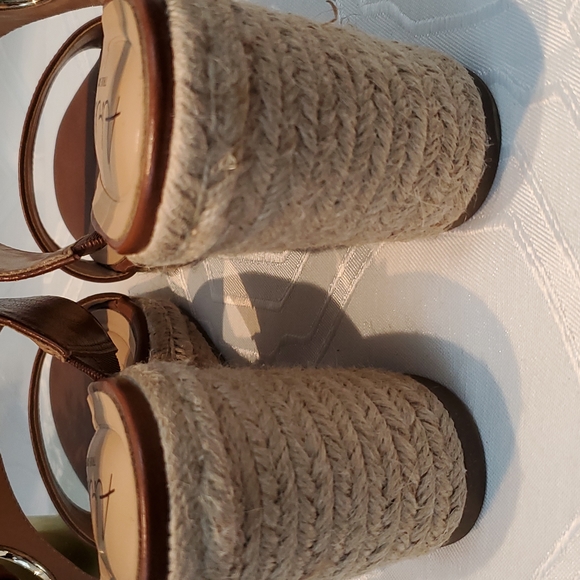 Abella Taya Wedge Espadrille Sandal Brown 8.5 - Picture 10 of 11